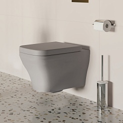 Ambassador Сиденье для унитаза Benefit серое матовое – фотография-3